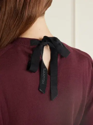 Lanvin Bow-detailed Wool-blend Cardigan | Thumbnail 5