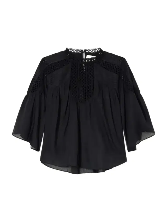 Marant Étoile Parina Lace-trimmed Woven Blouse