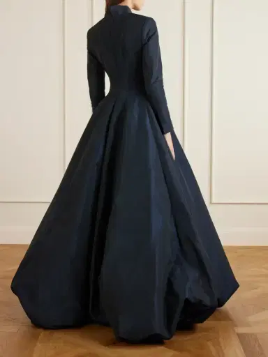 Marmar Halim Pleated Taffeta Gown | Thumbnail 3