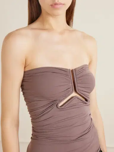 Rick Owens Alannah Strapless Cut-out Stretch-jersey Top | Thumbnail 5