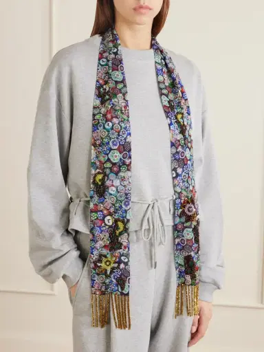 Dries Van Noten Floral-print Fringed Scarf | Thumbnail 2 Dries Van Noten Floral-print Fringed Scarf | Thumbnail 2