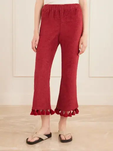 Cap d’Antibes Morgane Cotton-terry Straight-leg Pants | Thumbnail 3 Cap d’Antibes Morgane Cotton-terry Straight-leg Pants | Thumbnail 3