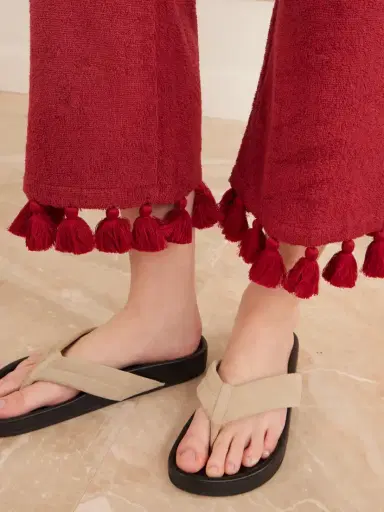 Cap d’Antibes Morgane Cotton-terry Straight-leg Pants | Thumbnail 5 Cap d’Antibes Morgane Cotton-terry Straight-leg Pants | Thumbnail 5