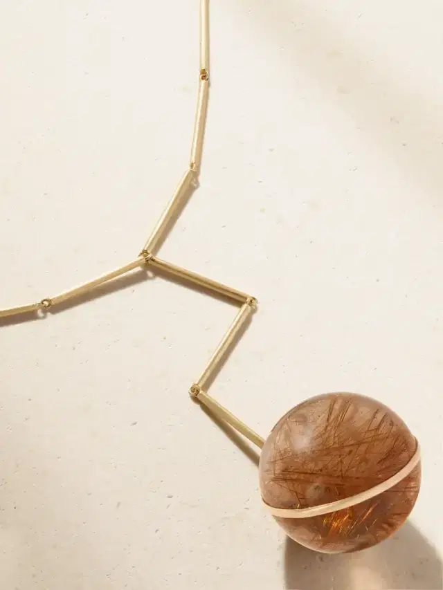 Marisa Klass 18-karat Yellow Gold And Quartz Necklace