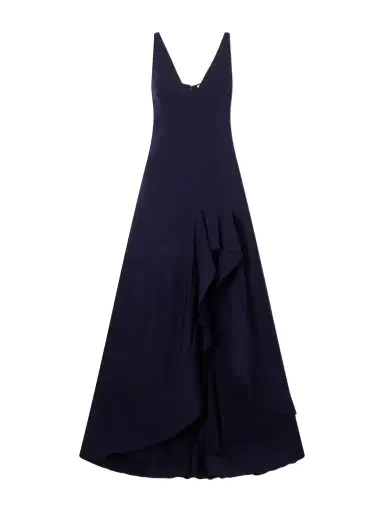 Stella McCartney Asymmetric Ruffled Crepe Maxi Dress | Thumbnail 1 Stella McCartney Asymmetric Ruffled Crepe Maxi Dress | Thumbnail 1
