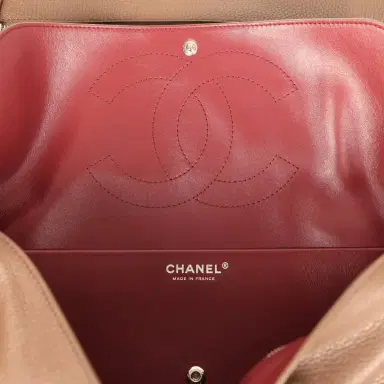 Chanel Chanel Maxi "Souplissimo" Small Flap Bag Brown Grained Calfskin Silver Hardware | Thumbnail 11