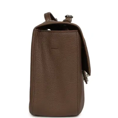 Chanel Chanel Maxi "Souplissimo" Small Flap Bag Brown Grained Calfskin Silver Hardware | Thumbnail 3
