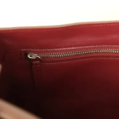 Chanel Chanel Maxi "Souplissimo" Small Flap Bag Brown Grained Calfskin Silver Hardware | Thumbnail 10