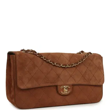 Chanel Chanel Maxi "Souplissimo" Small Flap Bag Camel Suede Gold Hardware | Thumbnail 2 Chanel Chanel Maxi "Souplissimo" Small Flap Bag Camel Suede Gold Hardware | Thumbnail 2