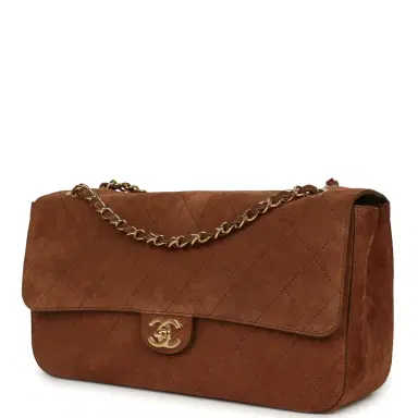 Chanel Chanel Maxi "Souplissimo" Small Flap Bag Camel Suede Gold Hardware | Thumbnail 5 Chanel Chanel Maxi "Souplissimo" Small Flap Bag Camel Suede Gold Hardware | Thumbnail 5
