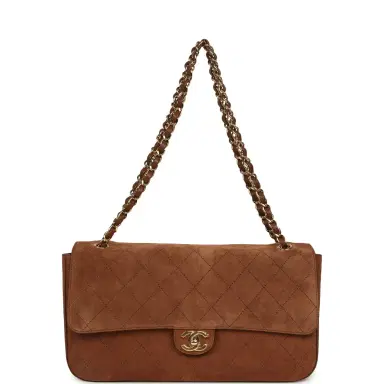 Chanel Chanel Maxi "Souplissimo" Small Flap Bag Camel Suede Gold Hardware | Thumbnail 7 Chanel Chanel Maxi "Souplissimo" Small Flap Bag Camel Suede Gold Hardware | Thumbnail 7