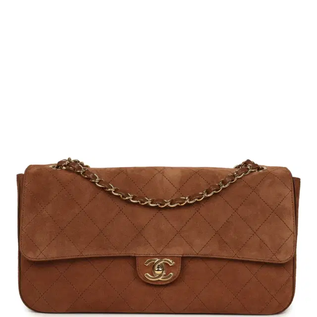 Chanel Chanel Maxi "Souplissimo" Small Flap Bag Camel Suede Gold Hardware