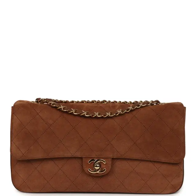 Chanel Chanel Maxi "Souplissimo" Small Flap Bag Camel Suede Gold Hardware