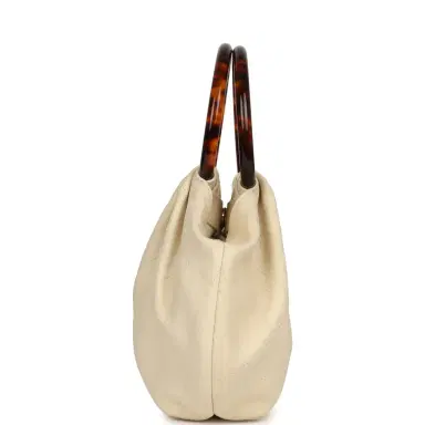 Chanel Chanel Small Pouch Light Beige Calfskin Tortoiseshell Hardware | Thumbnail 3
