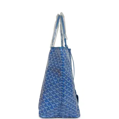 goyard Goyard Goyardine Sky Blue Saint Louis GM Tote Bag Palladium Hardware | Thumbnail 3 goyard Goyard Goyardine Sky Blue Saint Louis GM Tote Bag Palladium Hardware | Thumbnail 3