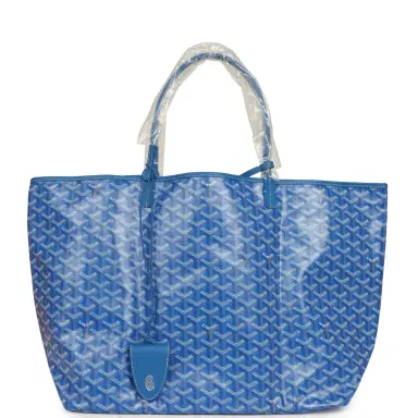 goyard Goyard Goyardine Sky Blue Saint Louis GM Tote Bag Palladium Hardware | Thumbnail 1 goyard Goyard Goyardine Sky Blue Saint Louis GM Tote Bag Palladium Hardware | Thumbnail 1
