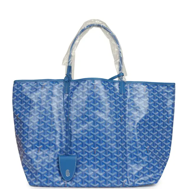 goyard Goyard Goyardine Sky Blue Saint Louis GM Tote Bag Palladium Hardware