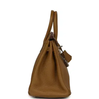 HERMÈS Hermes Birkin 25 Bronze Dore Verso Togo Palladium Hardware | Thumbnail 3