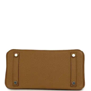 HERMÈS Hermes Birkin 25 Bronze Dore Verso Togo Palladium Hardware | Thumbnail 6