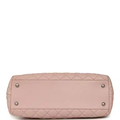 Chanel Pre-owned Chanel Medium Coco Handle Flap Bag Blush Caviar Aged Ruthenium Hardware | Thumbnail 6 Chanel Pre-owned Chanel Medium Coco Handle Flap Bag Blush Caviar Aged Ruthenium Hardware | Thumbnail 6