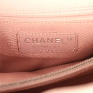 Chanel Pre-owned Chanel Medium Coco Handle Flap Bag Blush Caviar Aged Ruthenium Hardware | Thumbnail 10 Chanel Pre-owned Chanel Medium Coco Handle Flap Bag Blush Caviar Aged Ruthenium Hardware | Thumbnail 10