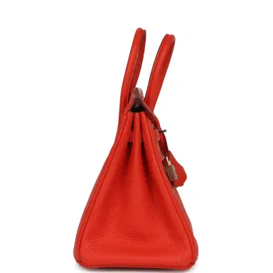 HERMÈS Pre-owned Hermes Birkin 25 Capucine Togo Palladium Hardware | Thumbnail 3