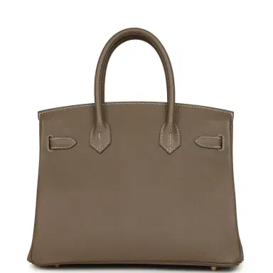 HERMÈS Pre-owned Hermes Birkin 30 Etoupe Epsom Gold Hardware | Thumbnail 4 HERMÈS Pre-owned Hermes Birkin 30 Etoupe Epsom Gold Hardware | Thumbnail 4