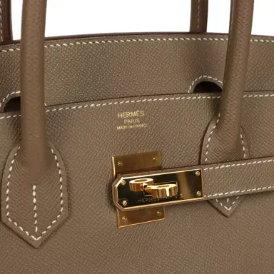 HERMÈS Pre-owned Hermes Birkin 30 Etoupe Epsom Gold Hardware | Thumbnail 7 HERMÈS Pre-owned Hermes Birkin 30 Etoupe Epsom Gold Hardware | Thumbnail 7