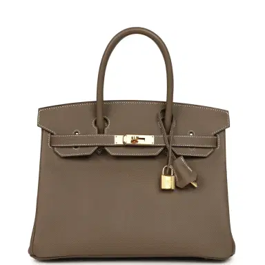 HERMÈS Pre-owned Hermes Birkin 30 Etoupe Epsom Gold Hardware | Thumbnail 1 HERMÈS Pre-owned Hermes Birkin 30 Etoupe Epsom Gold Hardware | Thumbnail 1