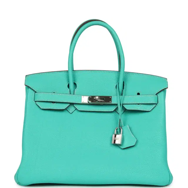 HERMÈS Pre-owned Hermes Birkin 30 Lagon Togo Palladium Hardware
