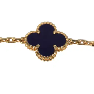 Van Cleef & Arpels Van Cleef & Arpels Limited Edition "Vendome" Vintage Alhambra Diamond Bracelet and Blue Sevres Porcelain 18K Yellow Gold | Thumbnail 4 Van Cleef & Arpels Van Cleef & Arpels Limited Edition "Vendome" Vintage Alhambra Diamond Bracelet and Blue Sevres Porcelain 18K Yellow Gold | Thumbnail 4