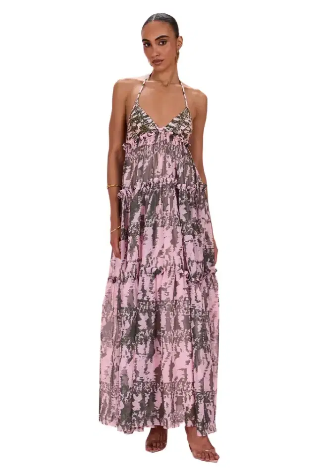 PatBo BOTANIC STRIPE MAXI DRESS
