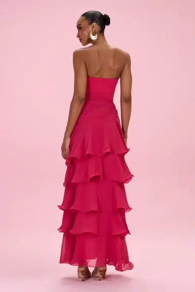 PatBo FLORAL CHIFFON CORSET GOWN | Thumbnail 4