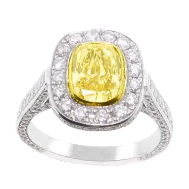 DIANA M. JEWELS Diana M. Jewels Platinum & 18K Yellow Gold Diamond Engagement Ring Sz. 6 by The Solist