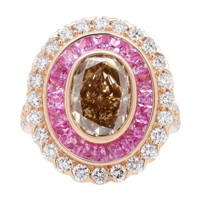 DIANA M. JEWELS Diana M. Jewels Split Shank 18K Rose Gold Diamond Engagement Ring Sz. 6.5 by The Solist