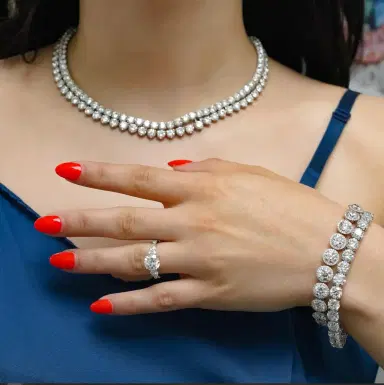 DIANA M. JEWELS Diana M. Jewels Three Stone Platinum Diamond Engagement Ring Sz. 6.5 by The Solist | Thumbnail 2