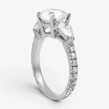 DIANA M. JEWELS Diana M. Jewels Three Stone Platinum Diamond Engagement Ring Sz. 6.5 by The Solist | Thumbnail 4