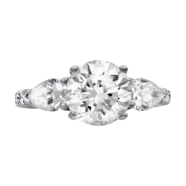 DIANA M. JEWELS Diana M. Jewels Three Stone Platinum Diamond Engagement Ring Sz. 6.5 by The Solist | Thumbnail 1