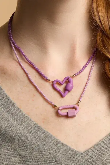 Marla Aaron Phosphosiderite Tone on Stone Rubber Lock Necklace | Thumbnail 2 Marla Aaron Phosphosiderite Tone on Stone Rubber Lock Necklace | Thumbnail 2