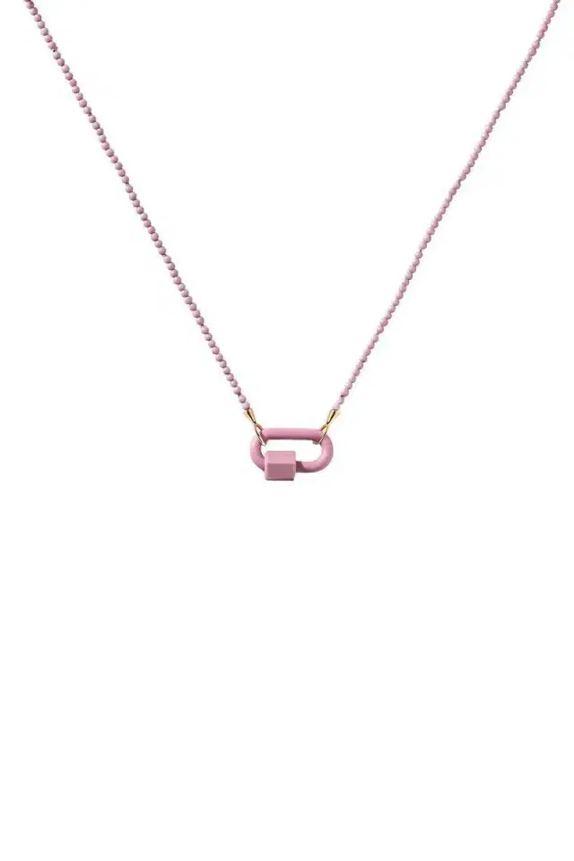 Marla Aaron Phosphosiderite Tone on Stone Rubber Lock Necklace