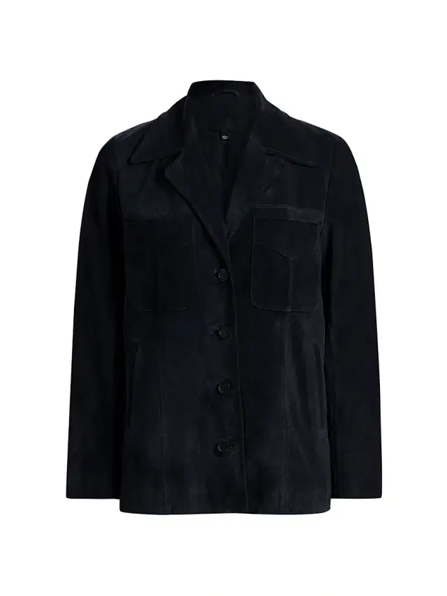 Nili Lotan Women's Dominic Suede Jacket - Midnight