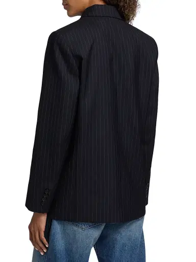 Nili Lotan Women's Leston Pinstriped Stretch-Wool Blazer | Thumbnail 5