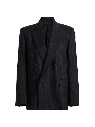 Nili Lotan Women's Leston Pinstriped Stretch-Wool Blazer | Thumbnail 1