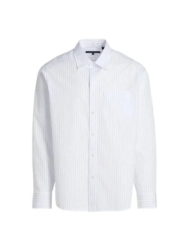 rag & bone Men's Pinstriped Poplin Shirt - White Blue Stripe
