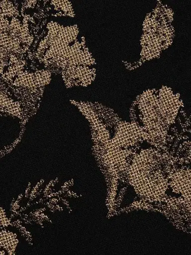 Oscar de la Renta Women's Hibiscus Metallic Jacquard Cocktail Dress | Thumbnail 7
