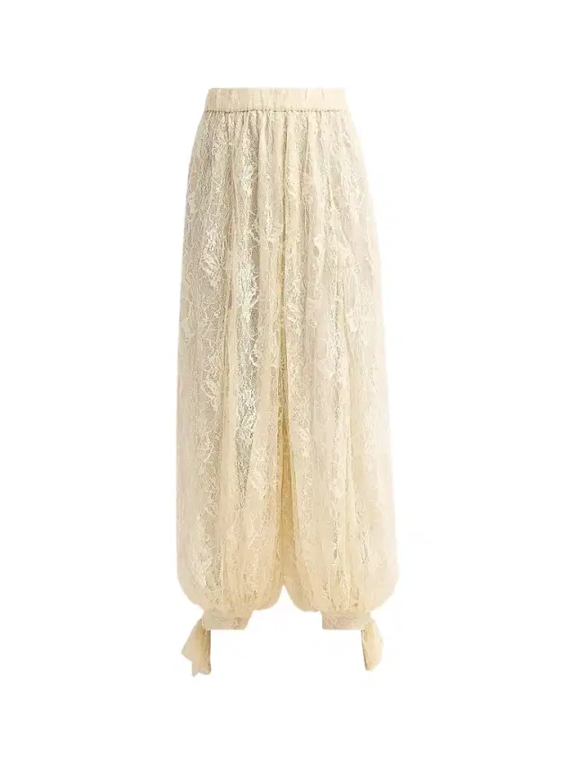 Hemant & Nandita Women's Floral Lace Parachute Pants - Eggshell