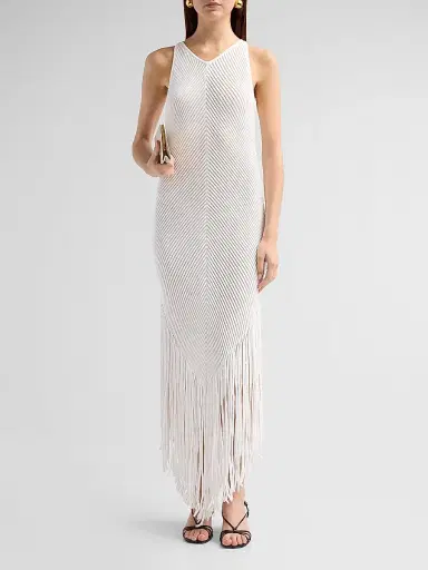 Ronny Kobo Women's Charon Fringe Maxi Dress | Thumbnail 2