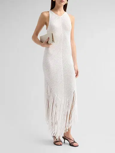 Ronny Kobo Women's Charon Fringe Maxi Dress | Thumbnail 4