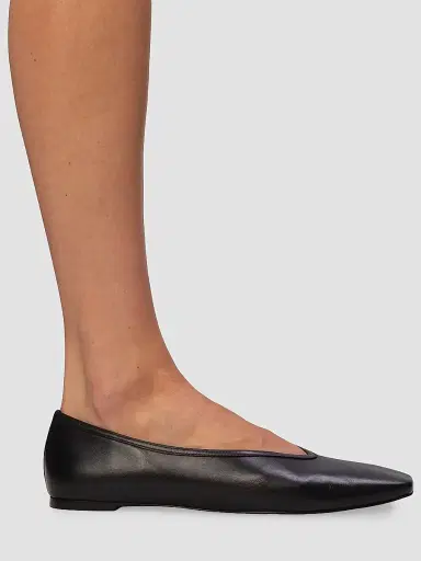 Black Suede Studio Women's Ayra Leather Ballerinas - Black Leather - Size 12 | Thumbnail 5 Black Suede Studio Women's Ayra Leather Ballerinas - Black Leather - Size 12 | Thumbnail 5