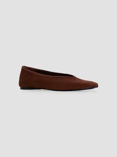 Black Suede Studio Women's Ayra Suede Ballerinas - Brownie Suede - Size 12 | Thumbnail 2